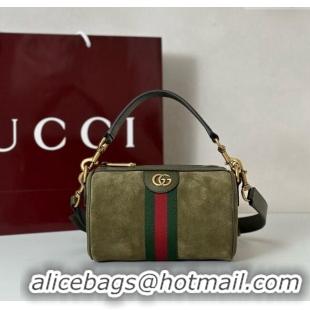 Buy New Cheap Gucci Mens Ophidia mini bag in Suede 846869 Dark Green 2025