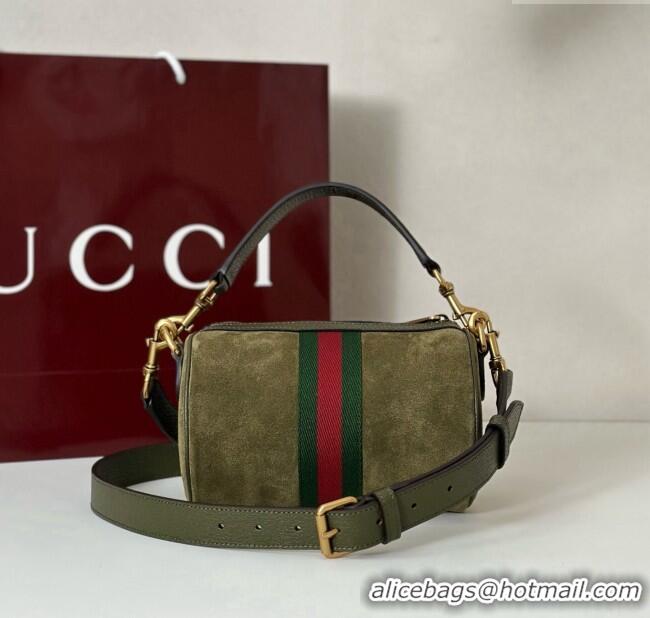 Buy New Cheap Gucci Mens Ophidia mini bag in Suede 846869 Dark Green 2025