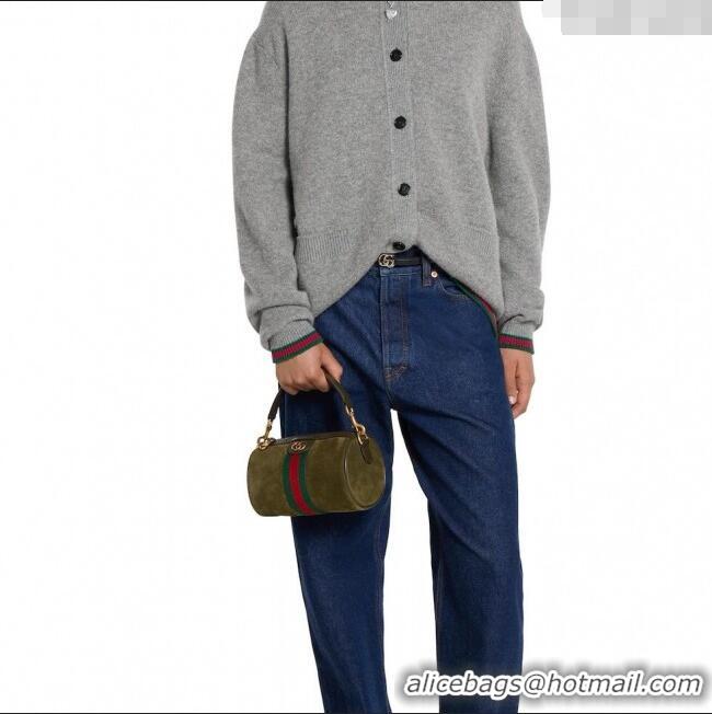Buy New Cheap Gucci Mens Ophidia mini bag in Suede 846869 Dark Green 2025