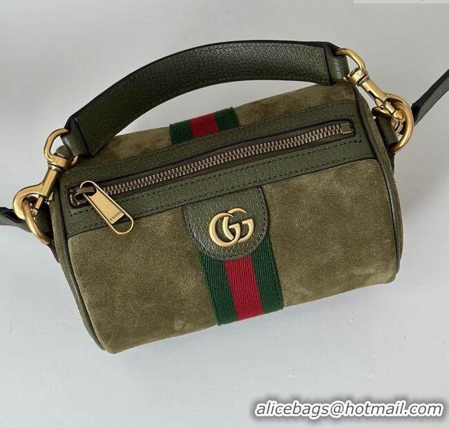 Buy New Cheap Gucci Mens Ophidia mini bag in Suede 846869 Dark Green 2025