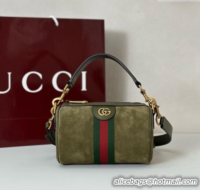 Buy New Cheap Gucci Mens Ophidia mini bag in Suede 846869 Dark Green 2025