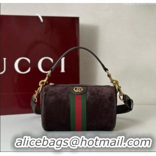 Original Cheap Gucci Mens Ophidia mini bag in Suede 846869 Dark Brown 2025