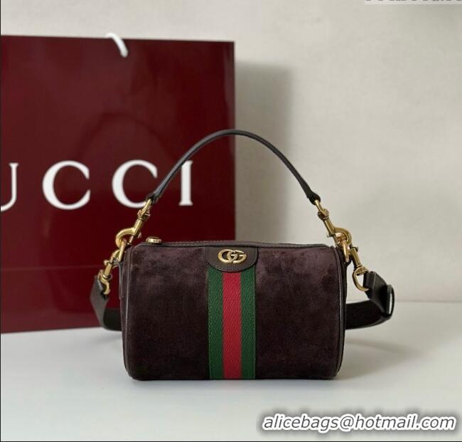 Original Cheap Gucci Mens Ophidia mini bag in Suede 846869 Dark Brown 2025