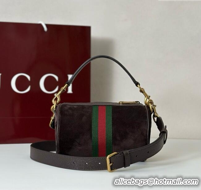 Original Cheap Gucci Mens Ophidia mini bag in Suede 846869 Dark Brown 2025