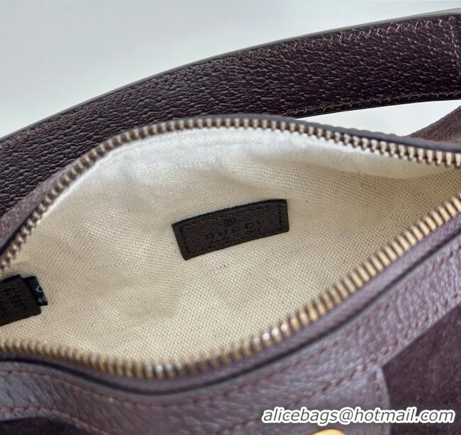 Original Cheap Gucci Mens Ophidia mini bag in Suede 846869 Dark Brown 2025