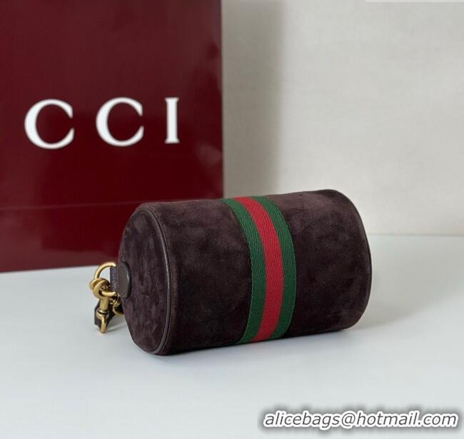 Original Cheap Gucci Mens Ophidia mini bag in Suede 846869 Dark Brown 2025