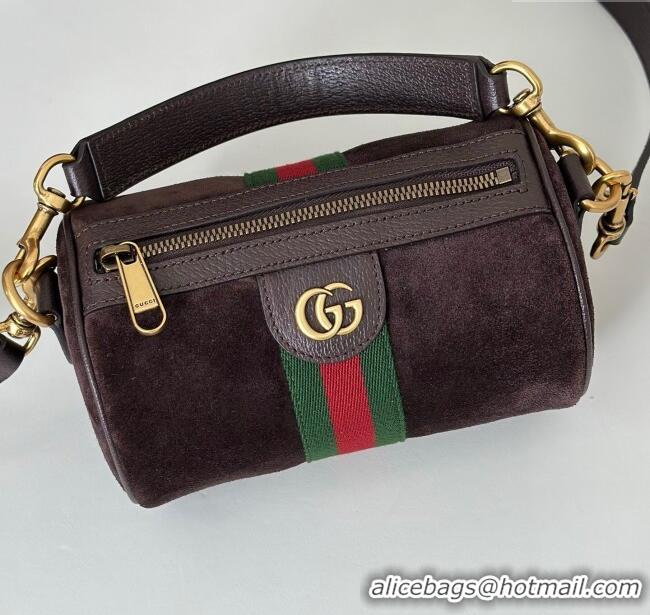 Original Cheap Gucci Mens Ophidia mini bag in Suede 846869 Dark Brown 2025