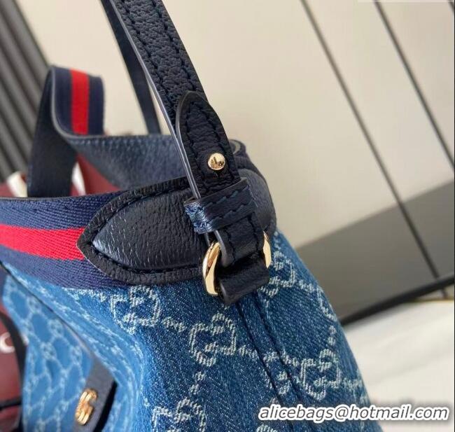 Market Sells Gucci Giglio Small Tote Bag in GG Denim 860845 Light Blue 2025