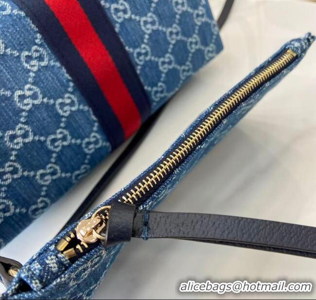 Market Sells Gucci Giglio Small Tote Bag in GG Denim 860845 Light Blue 2025