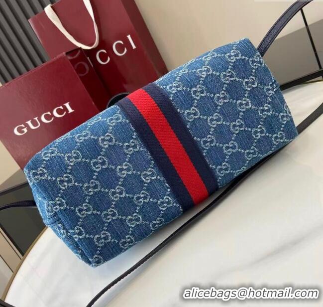 Market Sells Gucci Giglio Small Tote Bag in GG Denim 860845 Light Blue 2025