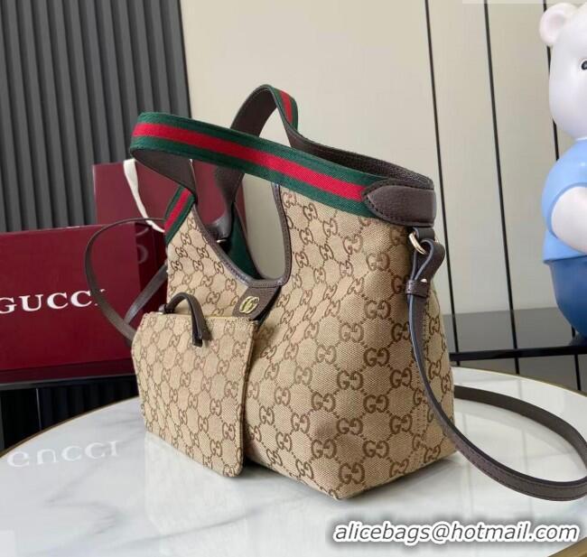 Buy Classic Gucci Giglio Small Tote Bag in GG Canvas 860845 Beige 2025