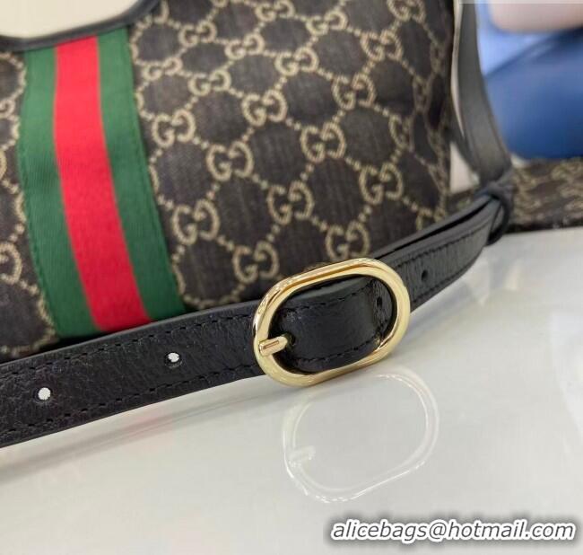 Well Crafted Gucci Giglio Small Tote Bag in GG Denim 860845 Black 2025