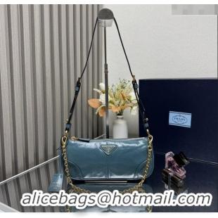 Affordable Price Prada Re-Edition 2002 medium leather shoulder bag 1BC221 Green 2025