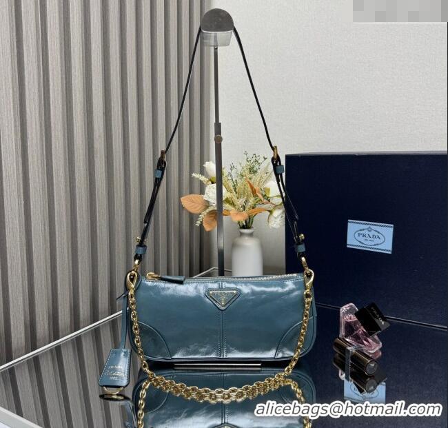 Affordable Price Prada Re-Edition 2002 medium leather shoulder bag 1BC221 Green 2025