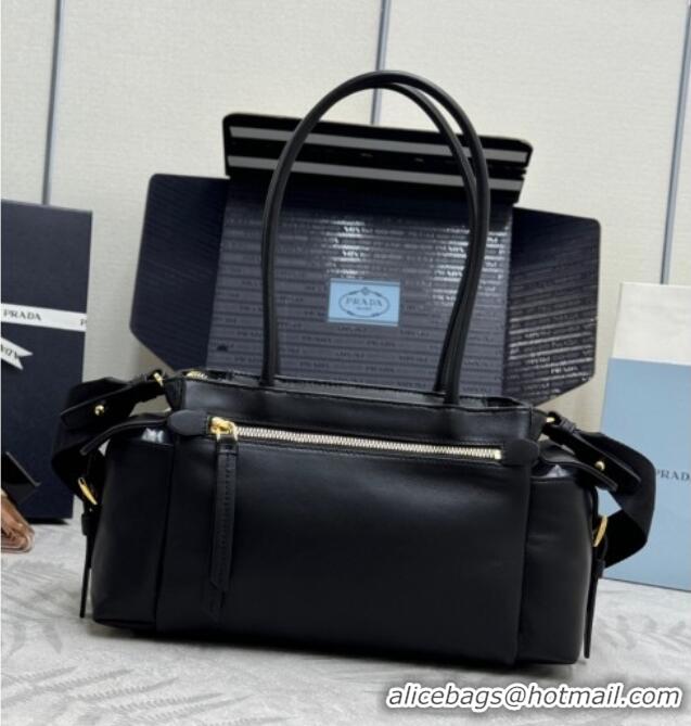 Promotional Prada Explore medium nappa leather tote bag 1BG596 Black 2025