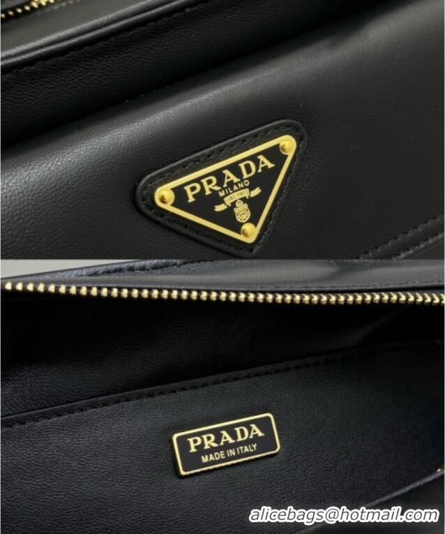 Promotional Prada Explore medium nappa leather tote bag 1BG596 Black 2025