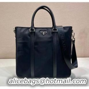 Super Quality Prada Mens Re-Nylon and Saffiano leather tote bag 2VG064 Black 2025