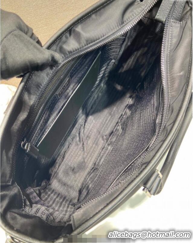 Super Quality Prada Mens Re-Nylon and Saffiano leather tote bag 2VG064 Black 2025