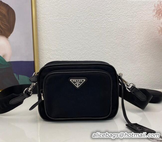 Best Quality Prada Nylon Camera Bag 1BH153 Black 2025