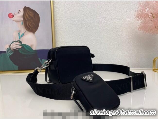 Best Quality Prada Nylon Camera Bag 1BH153 Black 2025