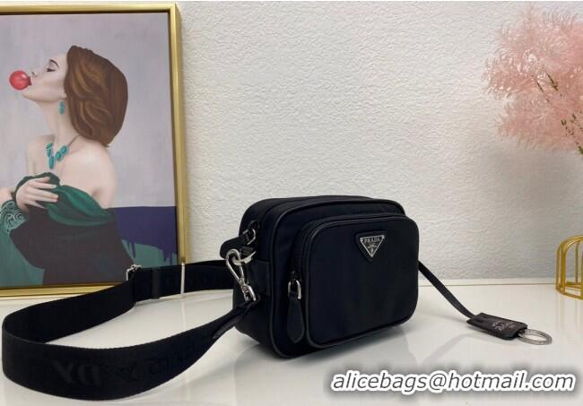 Best Quality Prada Nylon Camera Bag 1BH153 Black 2025