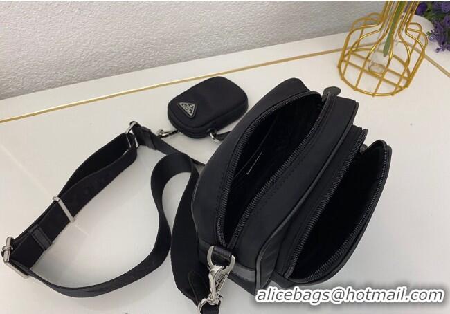 Best Quality Prada Nylon Camera Bag 1BH153 Black 2025