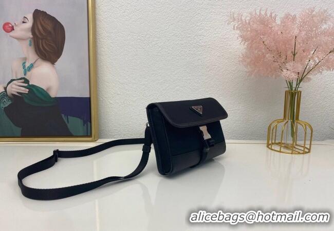 Shop Discount Prada Re-Nylon and Saffiano Leather Smartphone Case 2ZH108 Black 2025