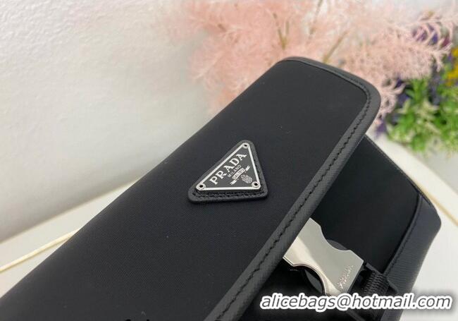 Shop Discount Prada Re-Nylon and Saffiano Leather Smartphone Case 2ZH108 Black 2025