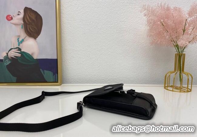 Trendy Design Prada Re-Nylon and Saffiano Leather Smartphone Case 2ZH109 Black 2025