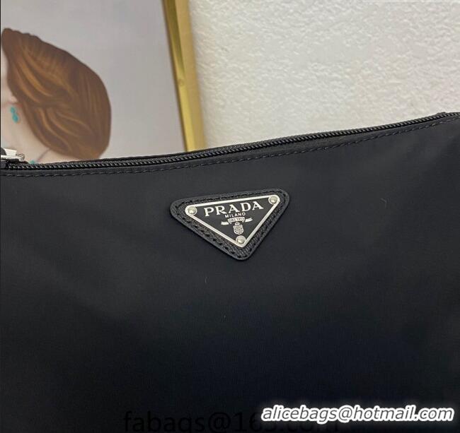 Grade Design Prada Re-Nylon and Saffiano Leather Necessaire Toiletry Clutch 2NE789 Black 2025