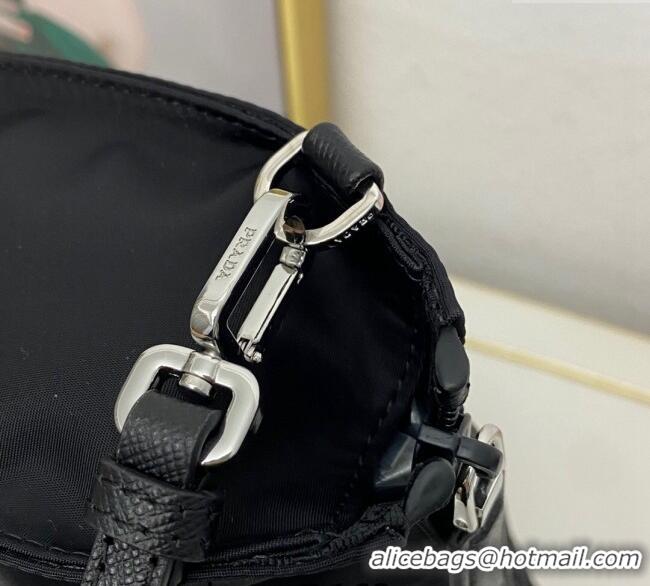 Grade Design Prada Re-Nylon and Saffiano Leather Necessaire Toiletry Clutch 2NE789 Black 2025