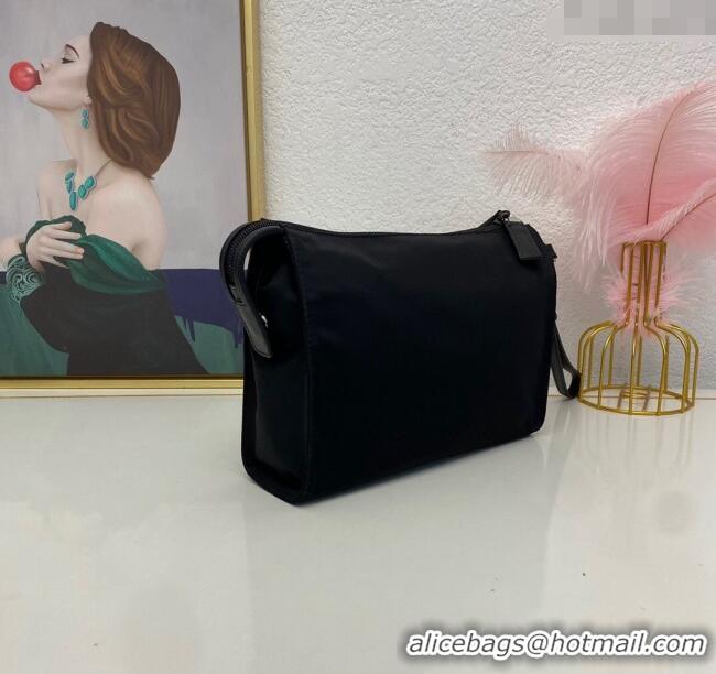 Grade Design Prada Re-Nylon and Saffiano Leather Necessaire Toiletry Clutch 2NE789 Black 2025