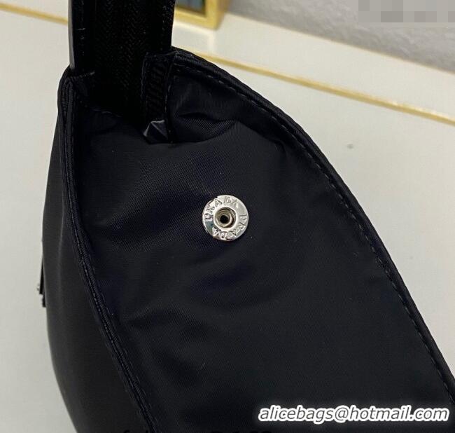 Grade Design Prada Re-Nylon and Saffiano Leather Necessaire Toiletry Clutch 2NE789 Black 2025