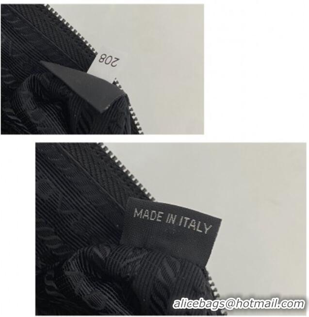 Grade Design Prada Re-Nylon and Saffiano Leather Necessaire Toiletry Clutch 2NE789 Black 2025