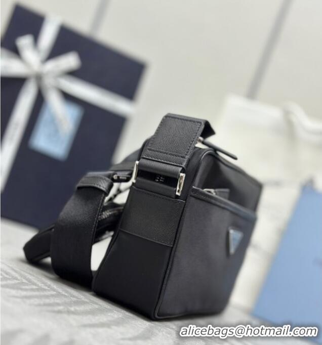 Big Discount Prada Mens Re-Nylon and Saffiano shoulder bag 2VH048 Black 2025