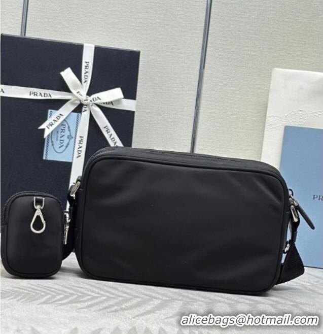 Famous Brand Prada Re-Nylon shoulder bag 1BC167 Black 2025