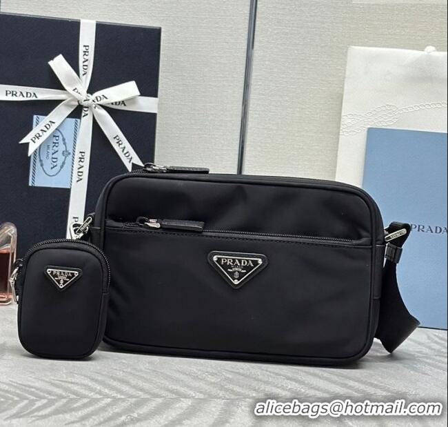 Famous Brand Prada Re-Nylon shoulder bag 1BC167 Black 2025