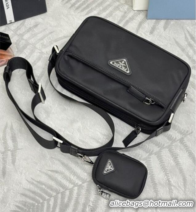 Famous Brand Prada Re-Nylon shoulder bag 1BC167 Black 2025