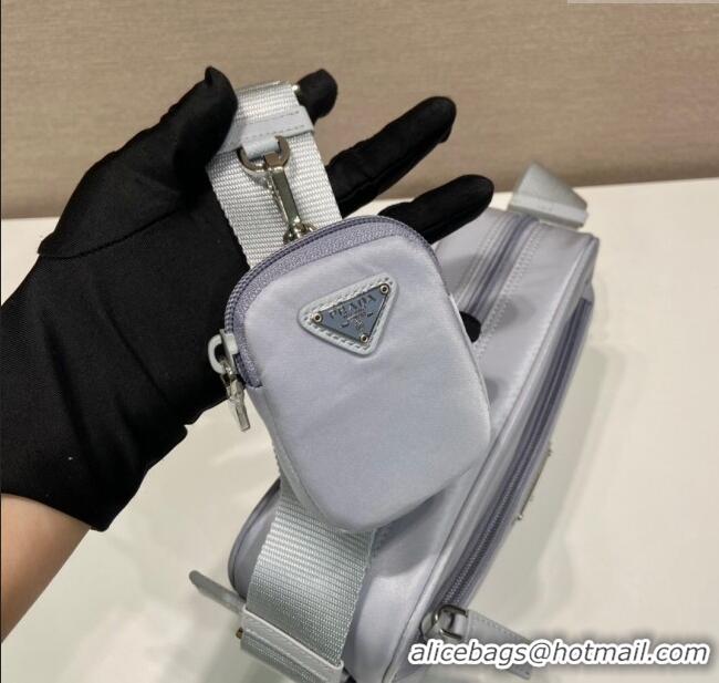 Traditional Specials Prada Re-Nylon shoulder bag 1BC167 Light Grey 2025