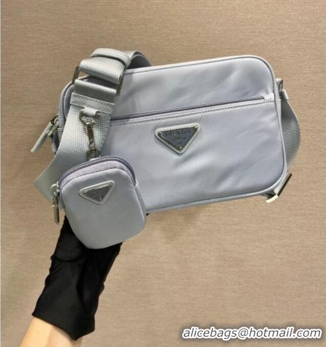 Traditional Specials Prada Re-Nylon shoulder bag 1BC167 Light Grey 2025