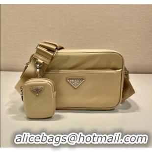 Best Quality Prada Re-Nylon shoulder bag 1BC167 Beige 2025