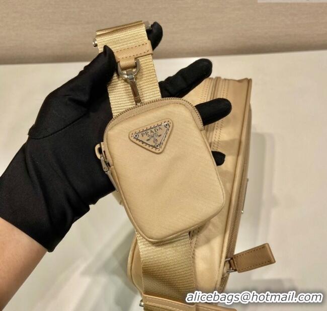 Best Quality Prada Re-Nylon shoulder bag 1BC167 Beige 2025