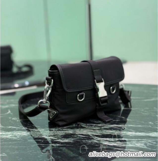 Affordable Price Prada Mens Re-Nylon and leather smartphone case 2ZT071 Black 2025