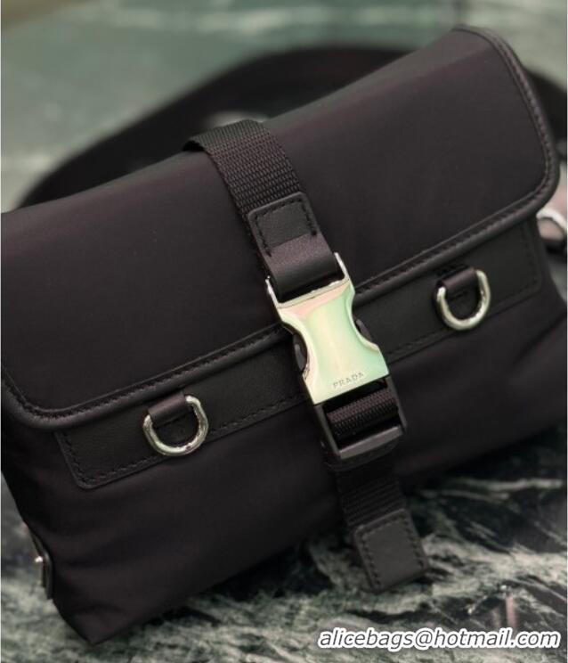 Affordable Price Prada Mens Re-Nylon and leather smartphone case 2ZT071 Black 2025