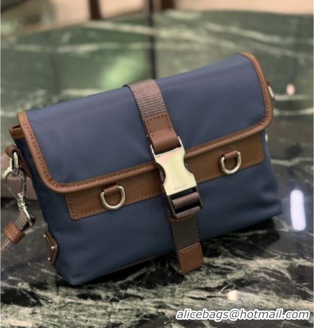 Best Grade Prada Mens Re-Nylon and leather smartphone case 2ZT071 Blue 2025