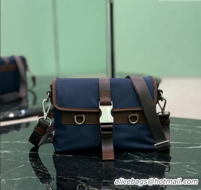 Best Grade Prada Mens Re-Nylon and leather smartphone case 2ZT071 Blue 2025