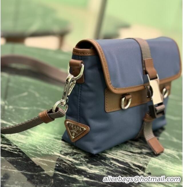 Best Grade Prada Mens Re-Nylon and leather smartphone case 2ZT071 Blue 2025