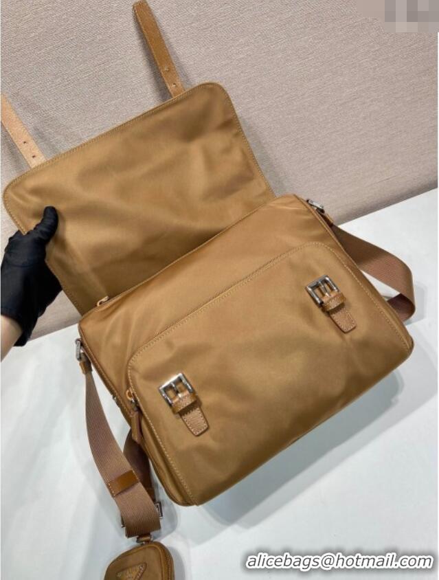 Most Popular Prada Re-Nylon shoulder bag 1BD953 Brandy Brown 2025