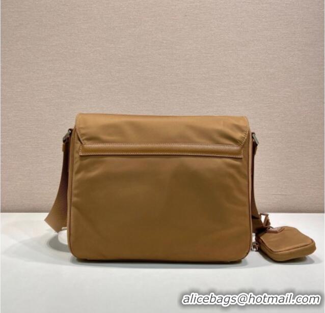 Most Popular Prada Re-Nylon shoulder bag 1BD953 Brandy Brown 2025