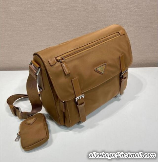 Most Popular Prada Re-Nylon shoulder bag 1BD953 Brandy Brown 2025